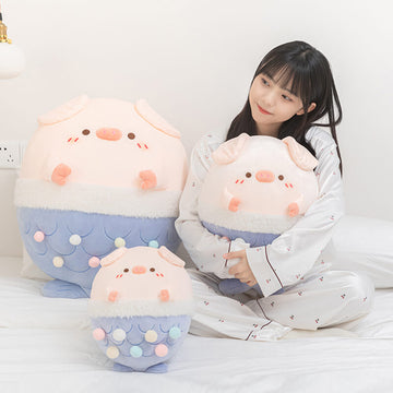 Chubby Pig Mermaid Stuffed Animal Plush